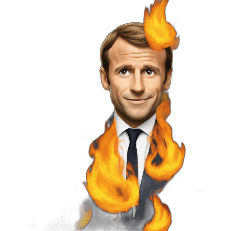 macron in fire emoji