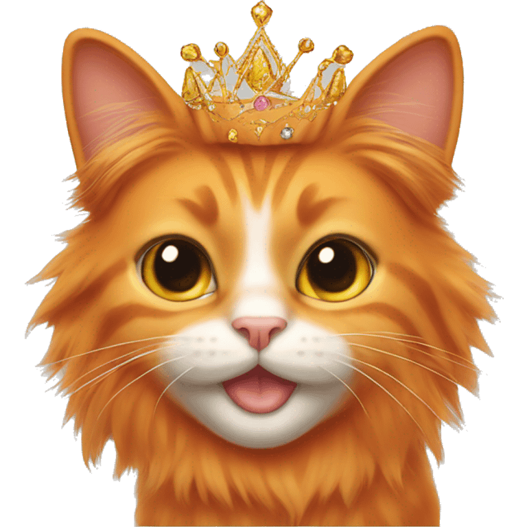 All orange cat with tiara emoji