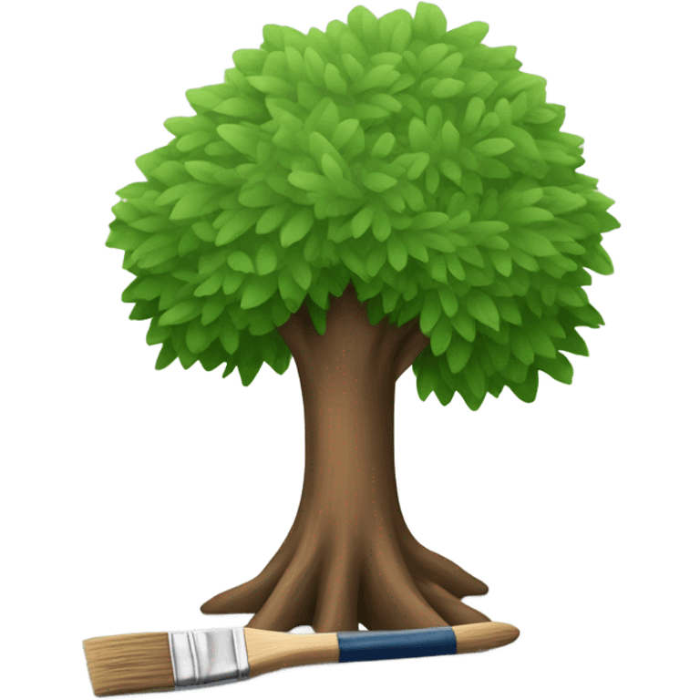 Tree with a paintbrush emoji