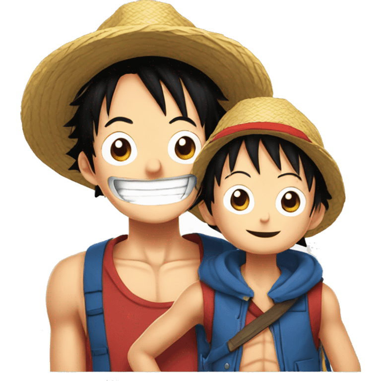 Luffy avec sont fils emoji