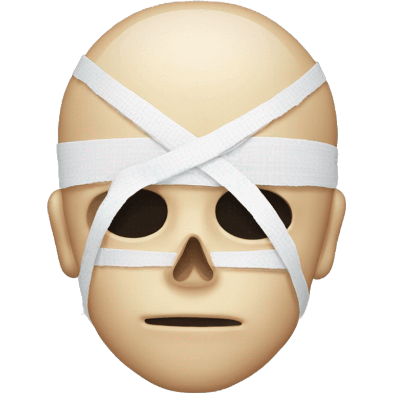 bandaged eye on skull emoji