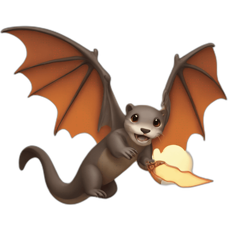 otter with bat wings of fire emoji