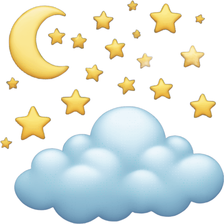 cloud + stars + moon emoji