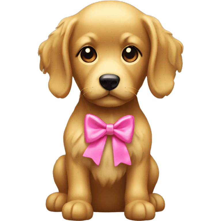 golden with pink bow  emoji