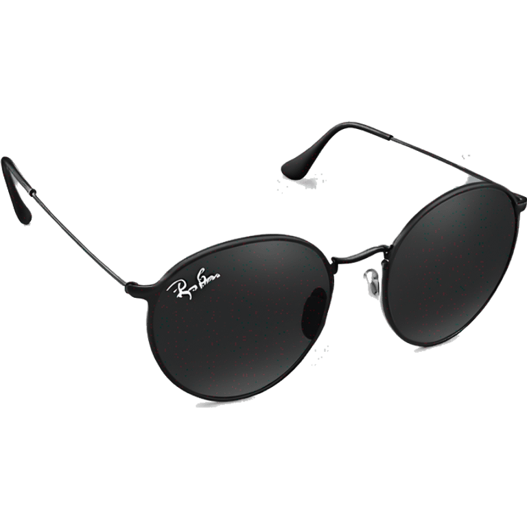  black  ray ban round metal sunglasses emoji