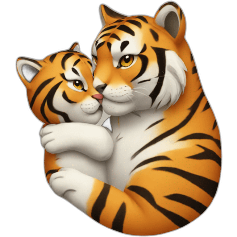 tiger-and-cat-kiss emoji