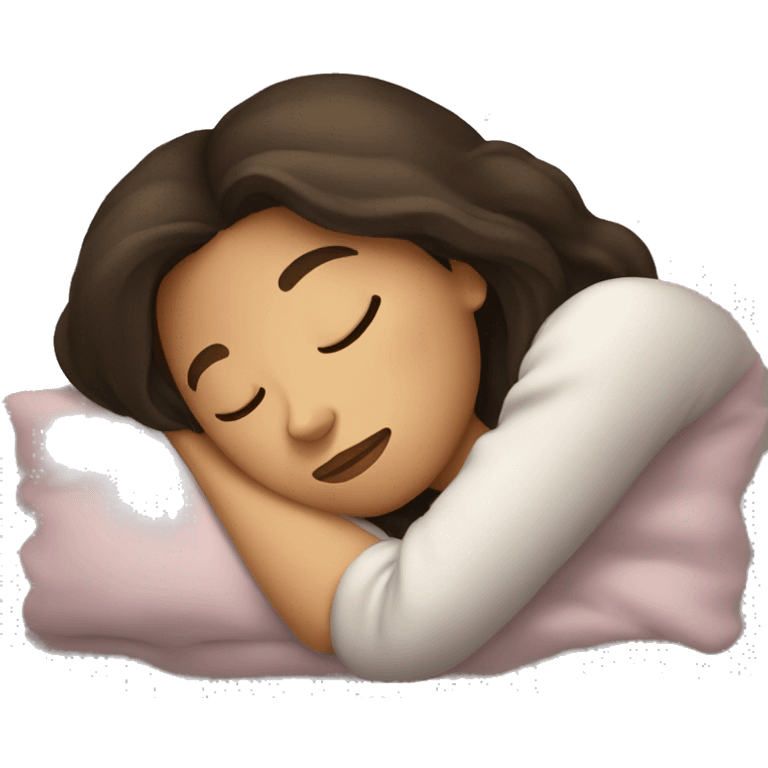 Brunette girl sleeping emoji