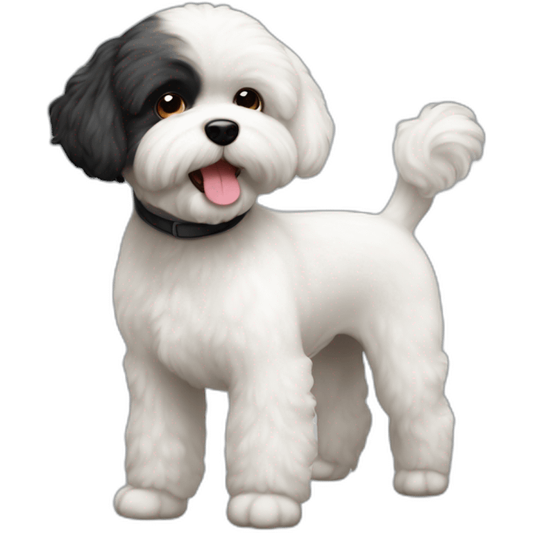 Black bichon maltés  emoji