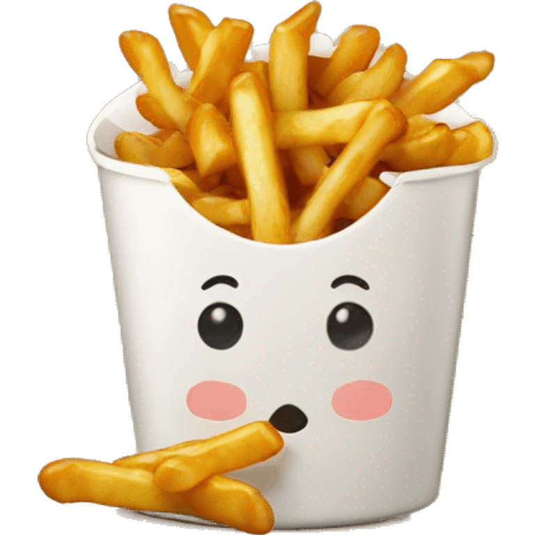 Poutine qui mange de la poutine  emoji