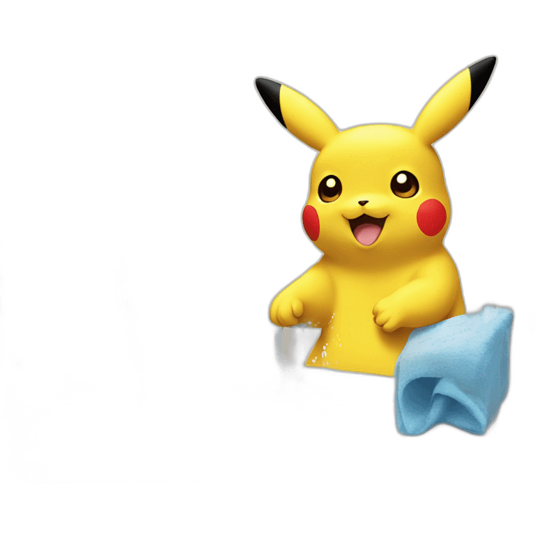 pikachu-washing-hands-with-soap emoji