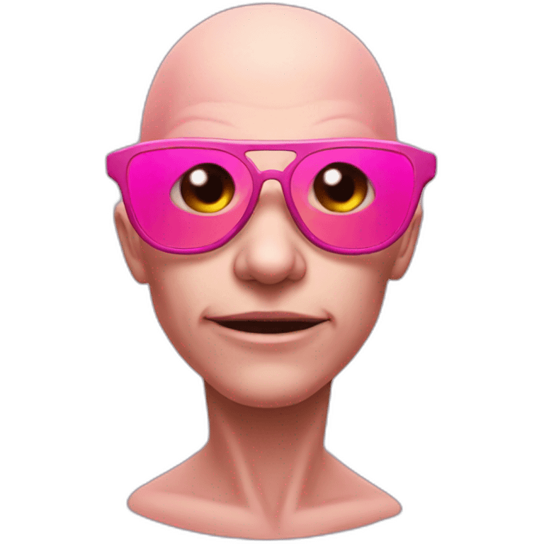 Evil Earth with pink glasses emoji