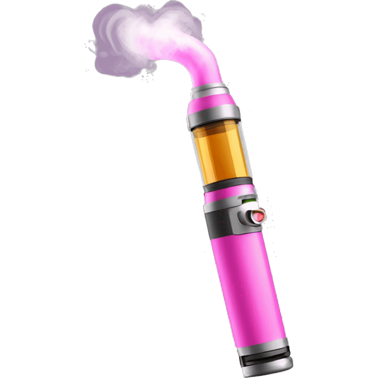 a vape / e-cigarette smoking device pink flavour emoji