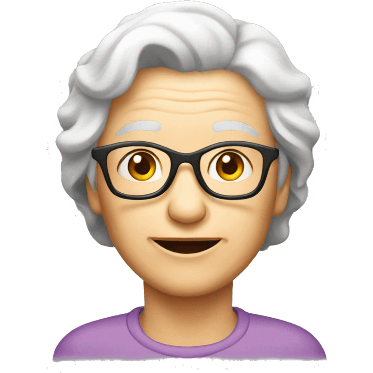 Oma mit Krückstock emoji