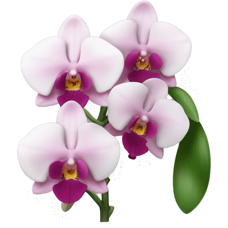 Orchidea rosa e bianca  emoji