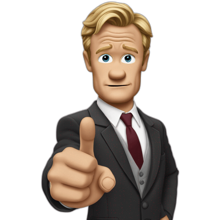 barney stinson pointing finger toward camera emoji