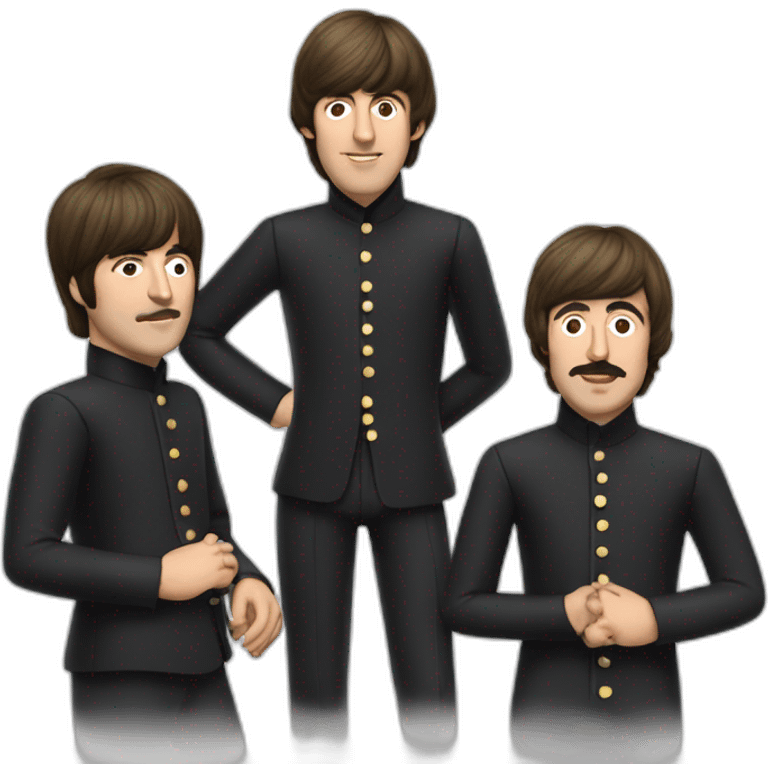 the Beatles four guys emoji