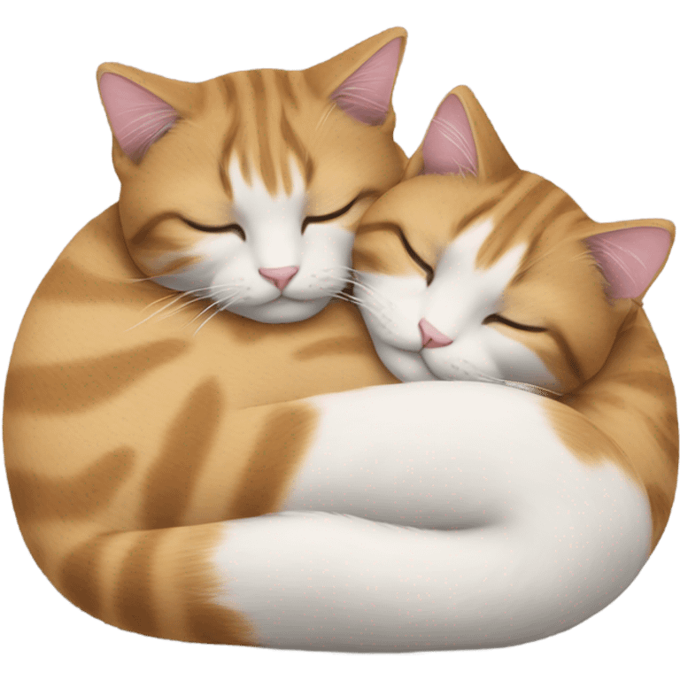 Two cats snuggling  emoji