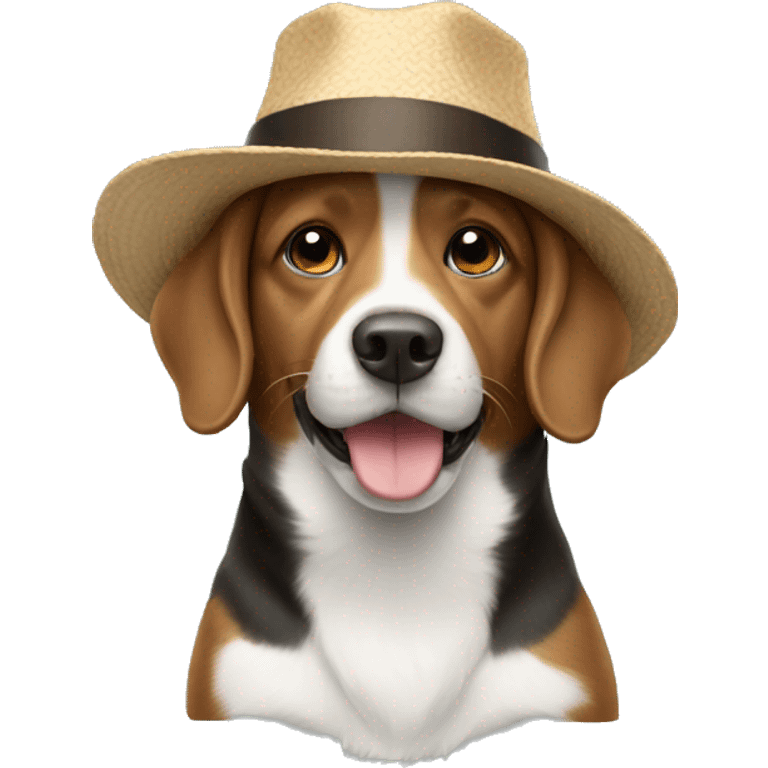 Dog in hat emoji