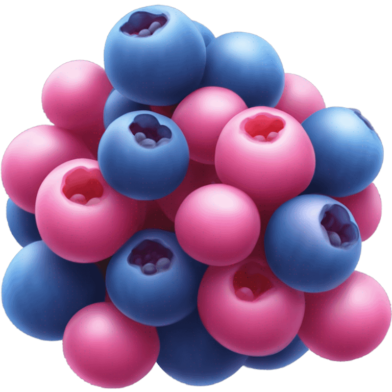 Pink blue berrys emoji