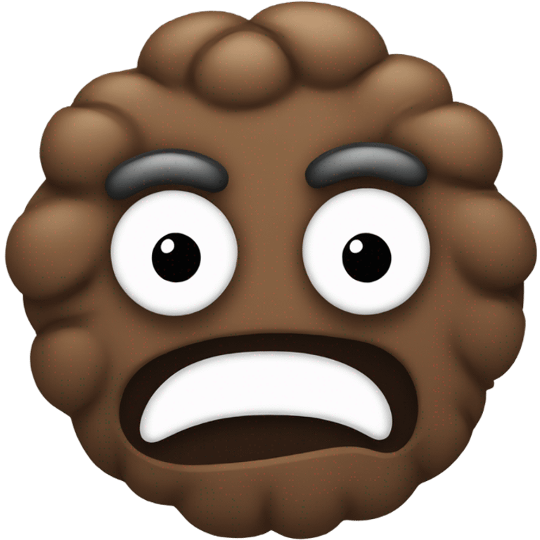 Poop emoji looking mad  emoji