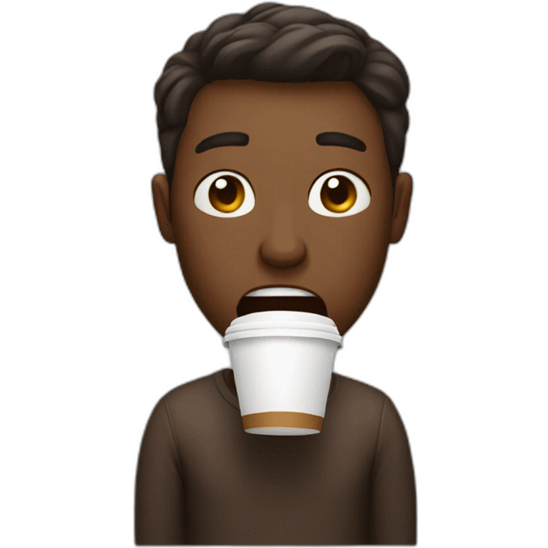 man spitting his coffee emoji