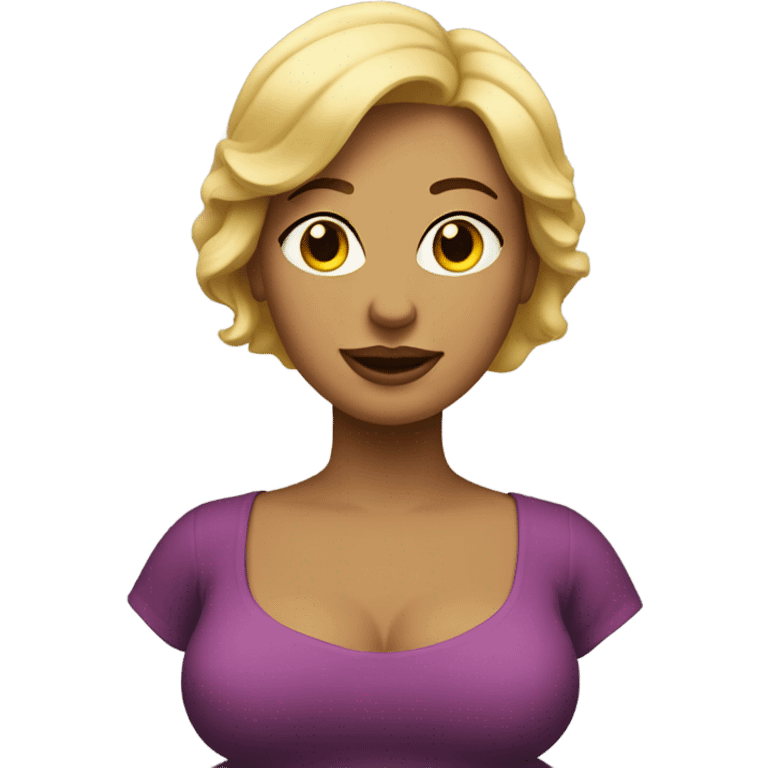 A blonde BBW mom emoji