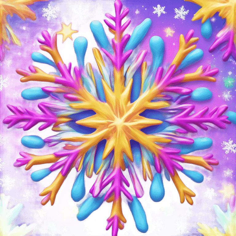 Lisa frank snow flake  emoji