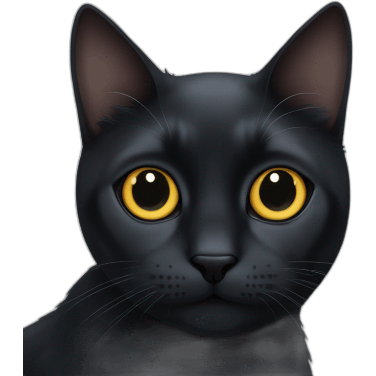 Black cat partially sighted with corneal scarring on both eye emoji