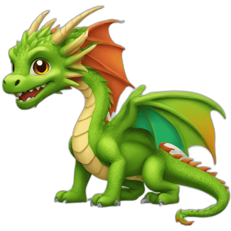 Dragon multicolore emoji