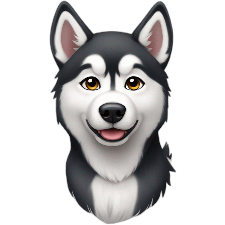 Cute little Siberian Husky emoji