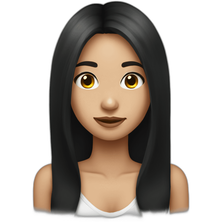 Girl black long hair receive dinero emoji