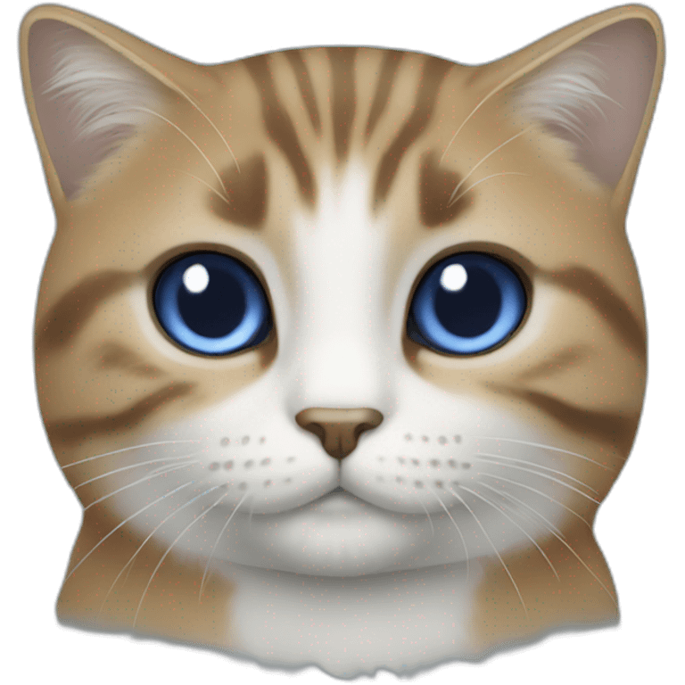 Chat bleu emoji