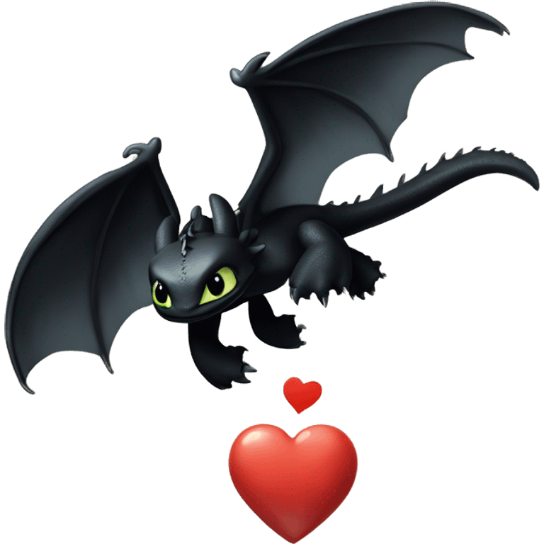 How to train your dragon toothless wit heart emoji