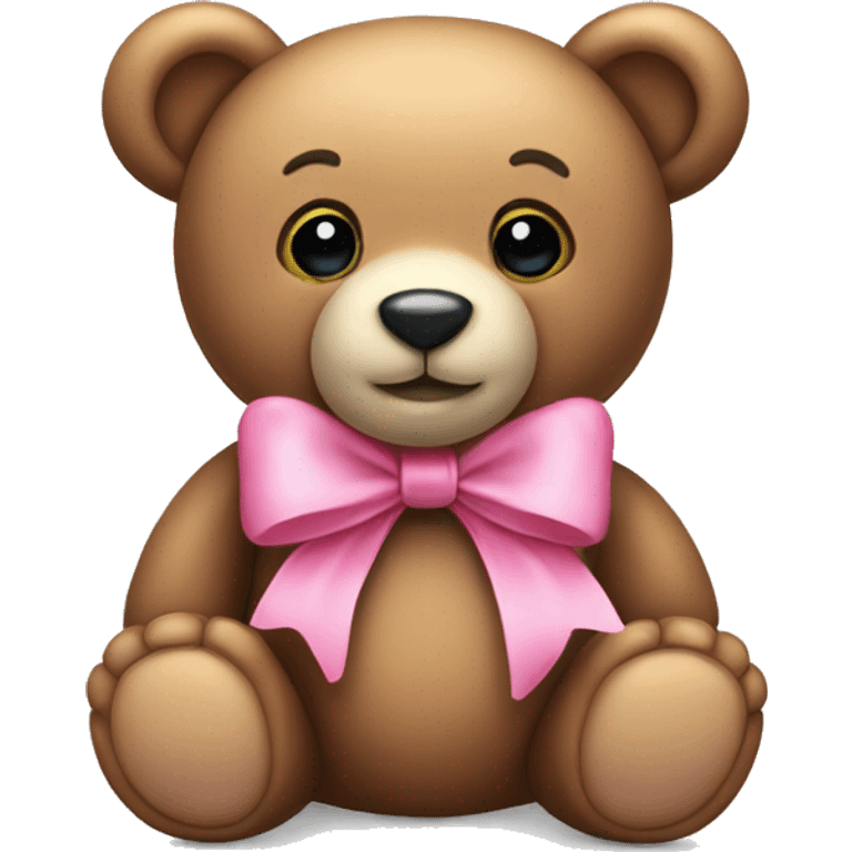 teddy bear with a pink bow emoji