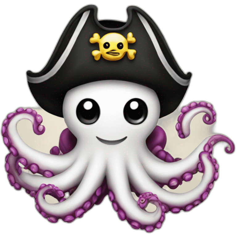 pirate cute octopus emoji