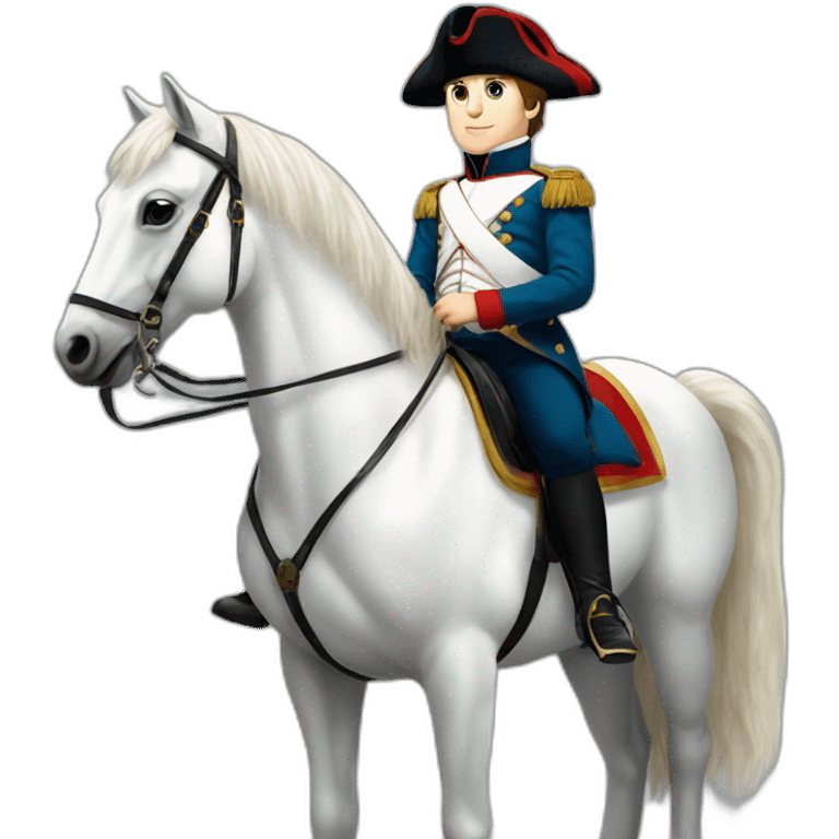 young napoleon on white horse emoji