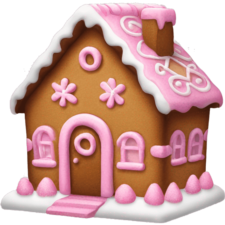 pink gingerbread house emoji