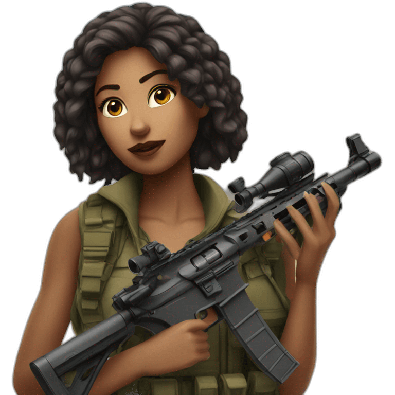 Hot girl sniper emoji