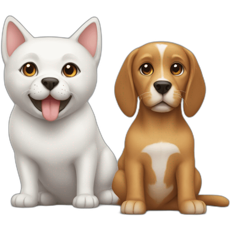 Cat und dog emoji