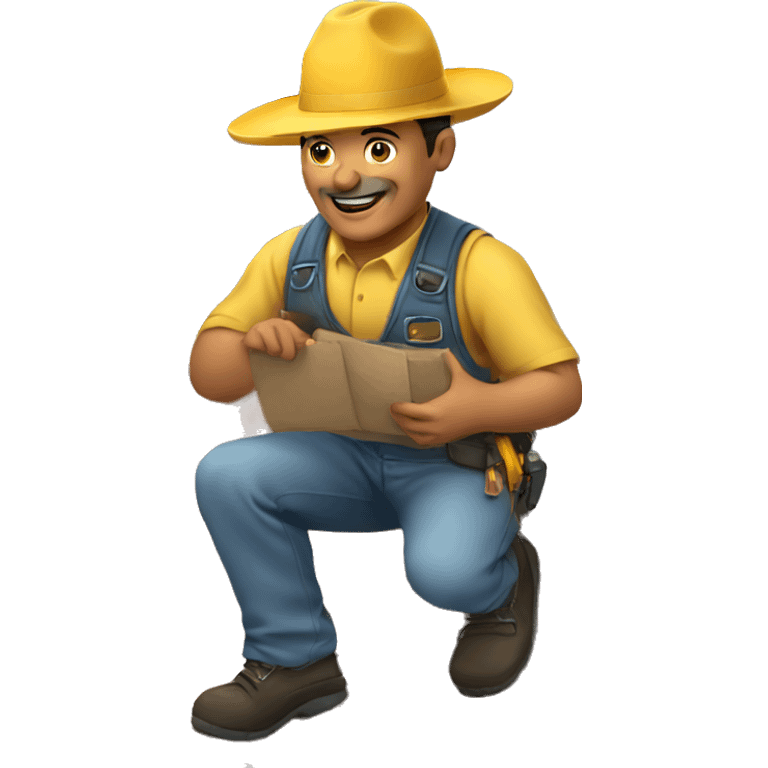 Mexican working on roof emoji