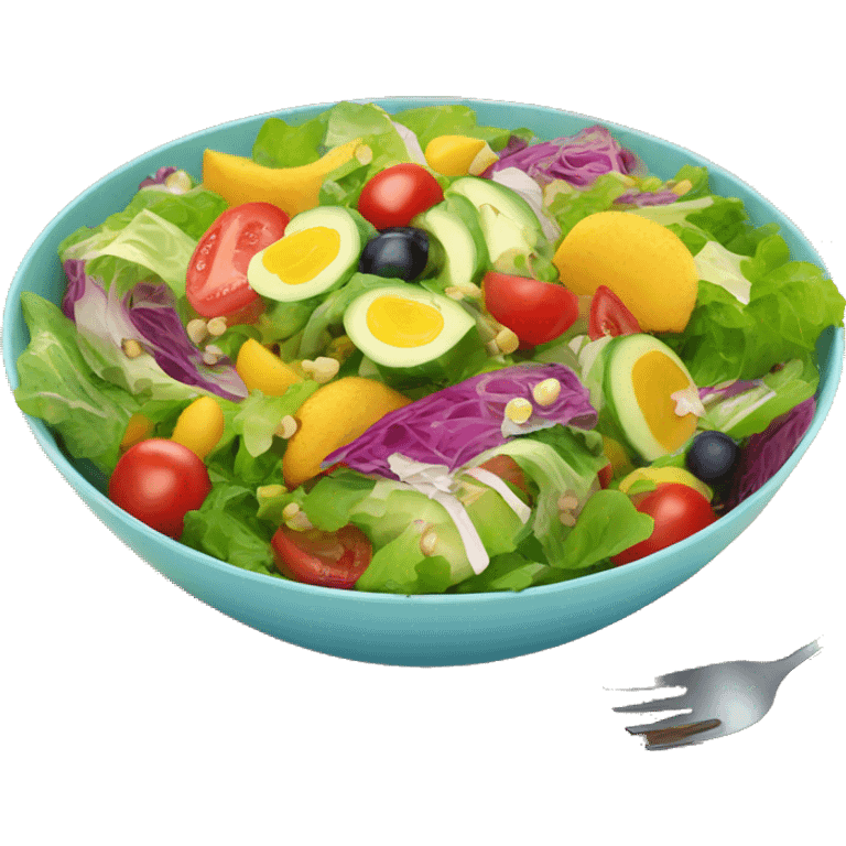 Coloful Summer salad in a bowl emoji