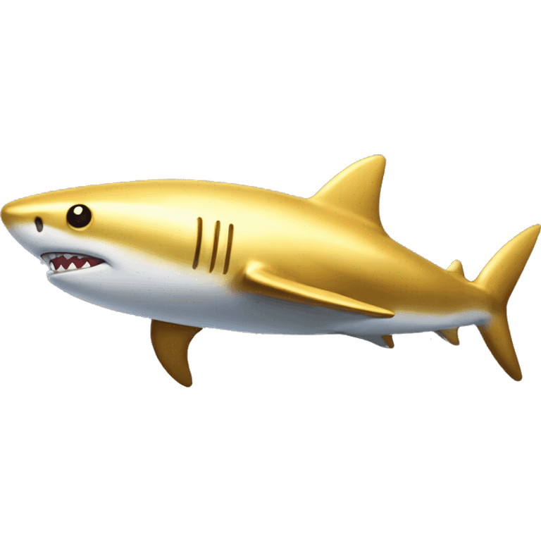 Golden shiny shark  emoji