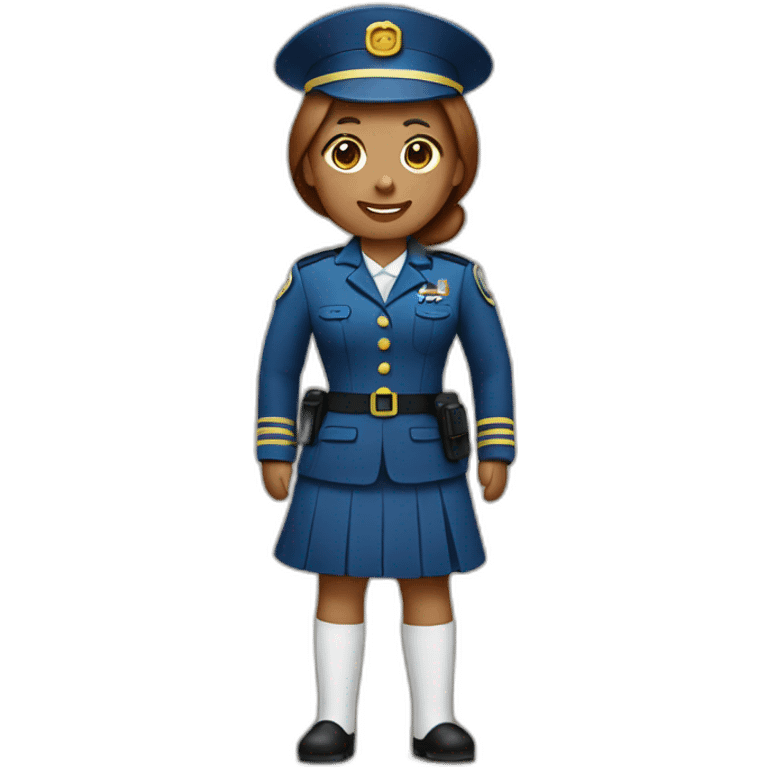 gingerbread woman in uniform emoji