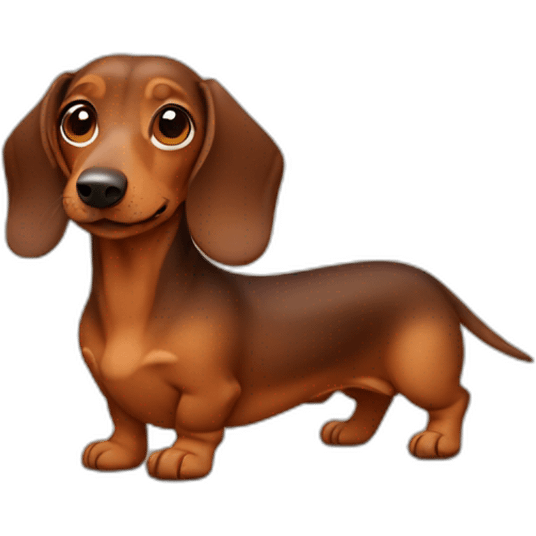 brown dachshund emoji