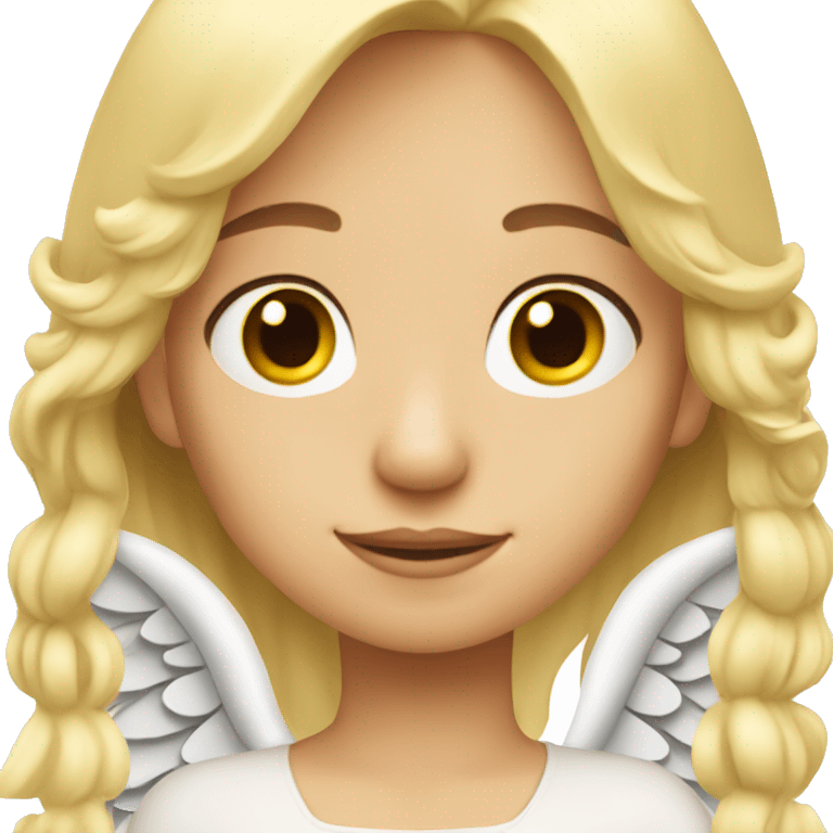 angel blonde hair girl with wings emoji