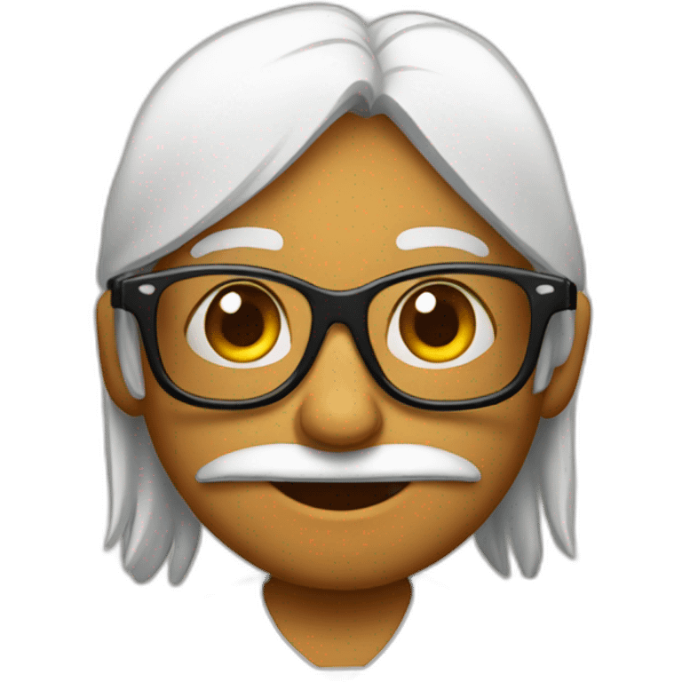 Indienne avec des grosses lunettes emoji