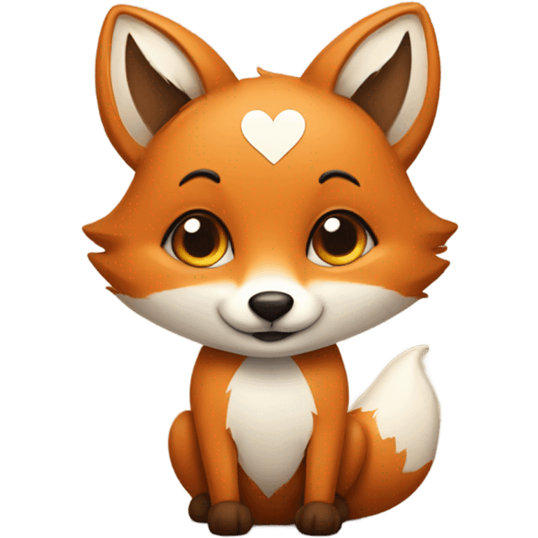 Cookie fox heart emoji