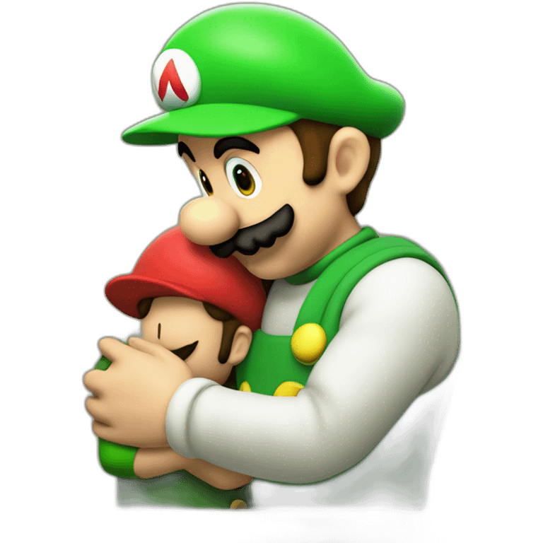 Mario kissing luigi emoji