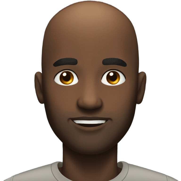 Black man with a bald hea  emoji