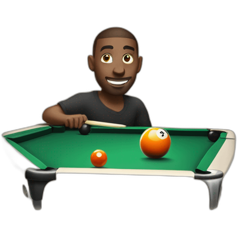 man playing 8 ball pool emoji